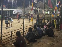 TPC Dan Relawan Ganjar Mahfud Waykanan, Laksanakan Lomba Bola Volley di Desa Negri Bumi Putra