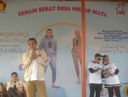 Caleg DPRD Provinsi Sumsel Achmad Khadafi Senam Bersama Warga Desa Merah Mata