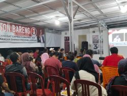 TPD Dan Relawan Ganjar Mahfud Lampung, Gelar Nobar Di Sekretariat TPD