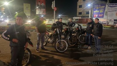 Antisipasi Tawuran Geng Motor, Polda Lampung Gencarkan Patroli