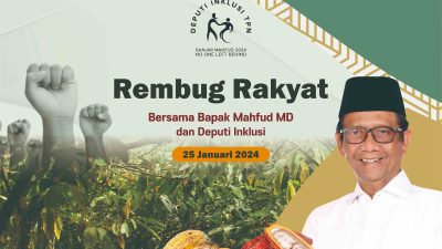 TPD dan TPN Ganjar-Mahfud, Gelar Rembug Rakyat di Lapangan Desa Kutoarjo, Gedong Tataan