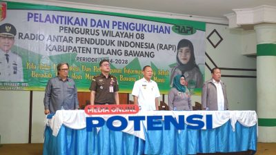 Pj Bupati Tulang Bawang Menghadiri Pengukuhan Pengurus Wil 08 RAPI Kabupaten Tulang Bawang
