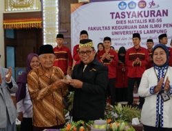 Awali Rangkaian Dies Natalis ke-56 FKIP Unila, Di Buka Kegiatan Tasyakuran Dan Potong Tumpeng