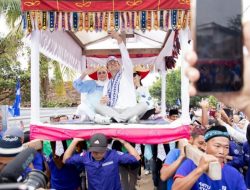 Putri Zulkifli Hasan dan Raffi-Nagita Diarak Adat Lampung oleh Warga Natar