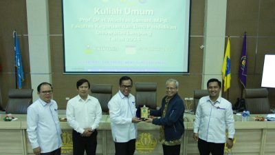 Tingkatkan Kualitas Pembelajaran Dan Akreditasi, FKIP Unila Adakan Kuliah Umum Bersama Ketua Umum LAMDIK