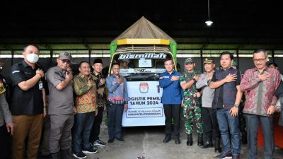 Bupati Pesawaran, Lepas Pendistribusian Logistik Pemilu 2024