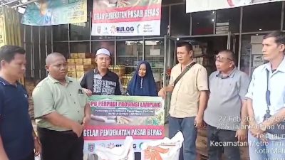 DPD Perpadi Provinsi Lampung Ikut Stabilkan Harga Beras dengan Gelar Pendekatan Pasar Beras