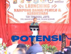 Launching Kampung Damai Pemilu Dan Kerukunan di Tulang Bawang,Ini Pesan Pj Bupati Tulang Bawang.