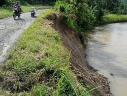 Tanggul Way Semaka Ambrol, Akses Jalan Pekon Tulung Asahan Tanggamus Terancam