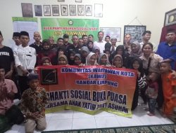 Komunitas Wartawan Kota Bandarlampung Berbagi Berkah di Panti Asuhan