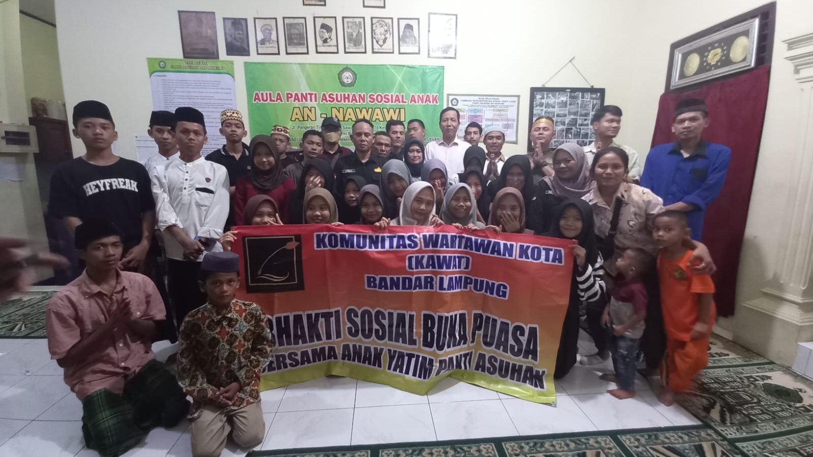 Komunitas Wartawan Kota Bandarlampung Berbagi Berkah di Panti Asuhan