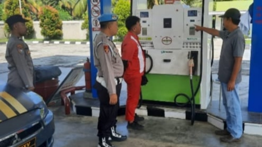 Polsek Pesisir Utara Antisipasi Kecurangan di SPBU
