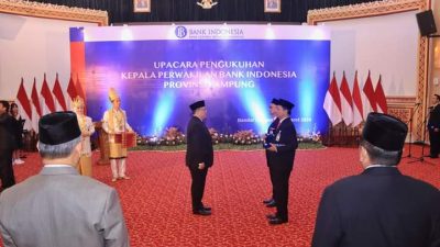 Junanto Herdiawan Resmi Gantikan Budiyono Sebagai Kepala BI Provinsi Lampung