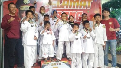 6 Atlet Taekwondo Club Sumja Polsek Natar Sabet Mendali Emas Piala Kapolri CUP Ke-5