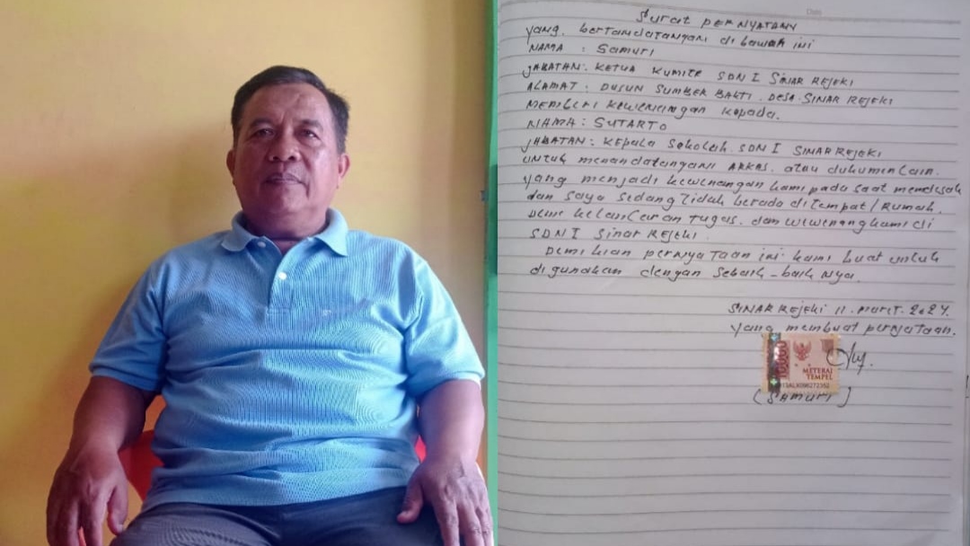 Soal Pemalsuan Tanda Tangan, Kepsek SDN I Sinar Rejeki Beri Klarifikasi