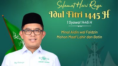 Pimpinan Wilayah Nahdlatul Ulama (PWNU) Lampung Mengucapkan Selamat Hari Raya Idul Fitri 1445 H