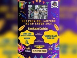 Kirab Drumband dan Mobil Hias Meriahkan HUT Lampung ke-60