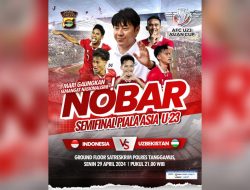 Polres Tanggamus Gelar Nobar Semifinal Piala Asia U-23 