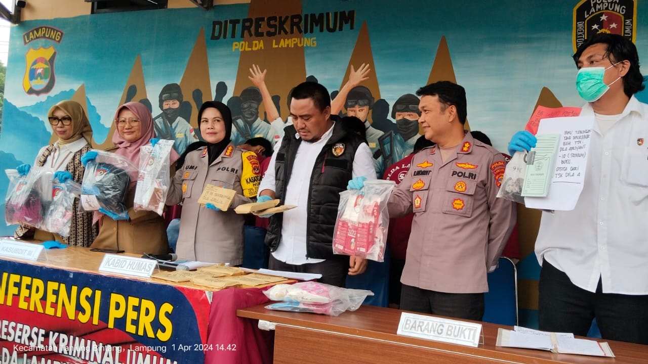 Polda Lampung Bongkar Kasus Prostitusi di Rumah Kos