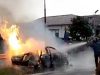 Korsleting Listrik: Mobil Terbakar di Jalan Lintas Barat Krui