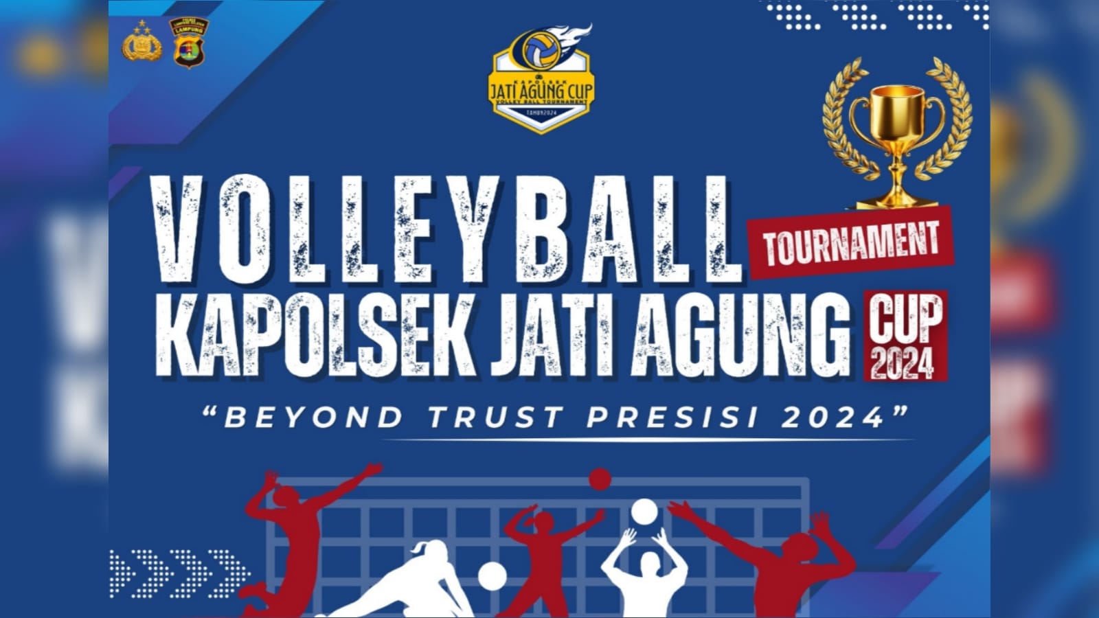 Kompetisi Bola Volly Putra Semarakkan Kamtibmas di Jati Agung