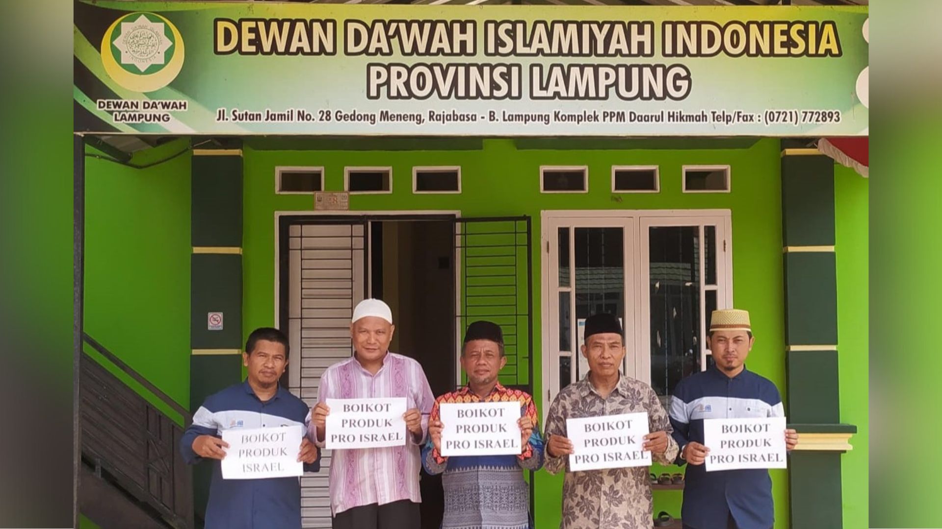 Dewan Dakwah Lampung Tegas Dukung Palestina, Boikot Produk Israel