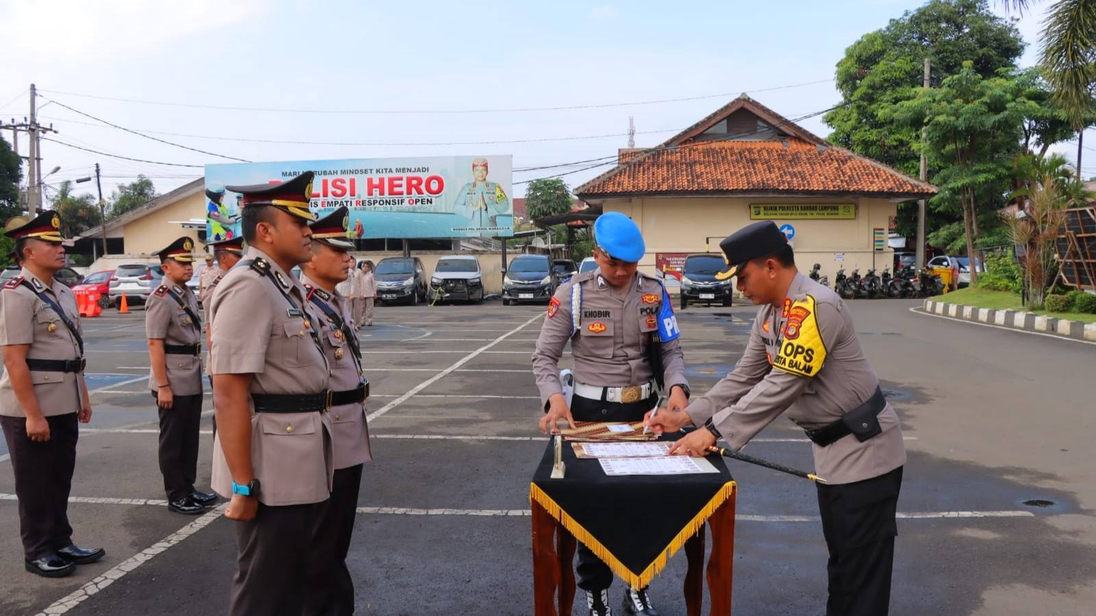 Kapolresta Bandarlampung Pimpin Sertijab 6 Kapolsek 