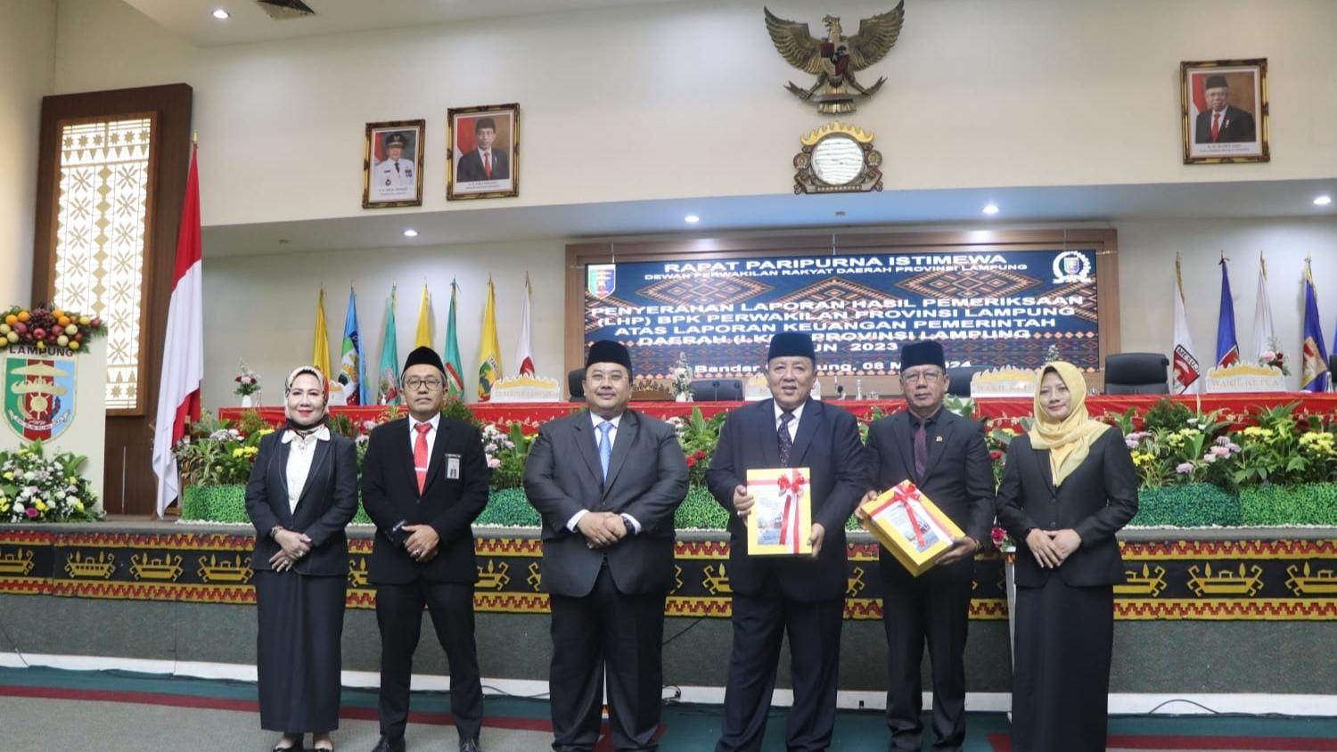Pemprov Lampung Raih Opini WTP 10 Kali Berturut-Turut 