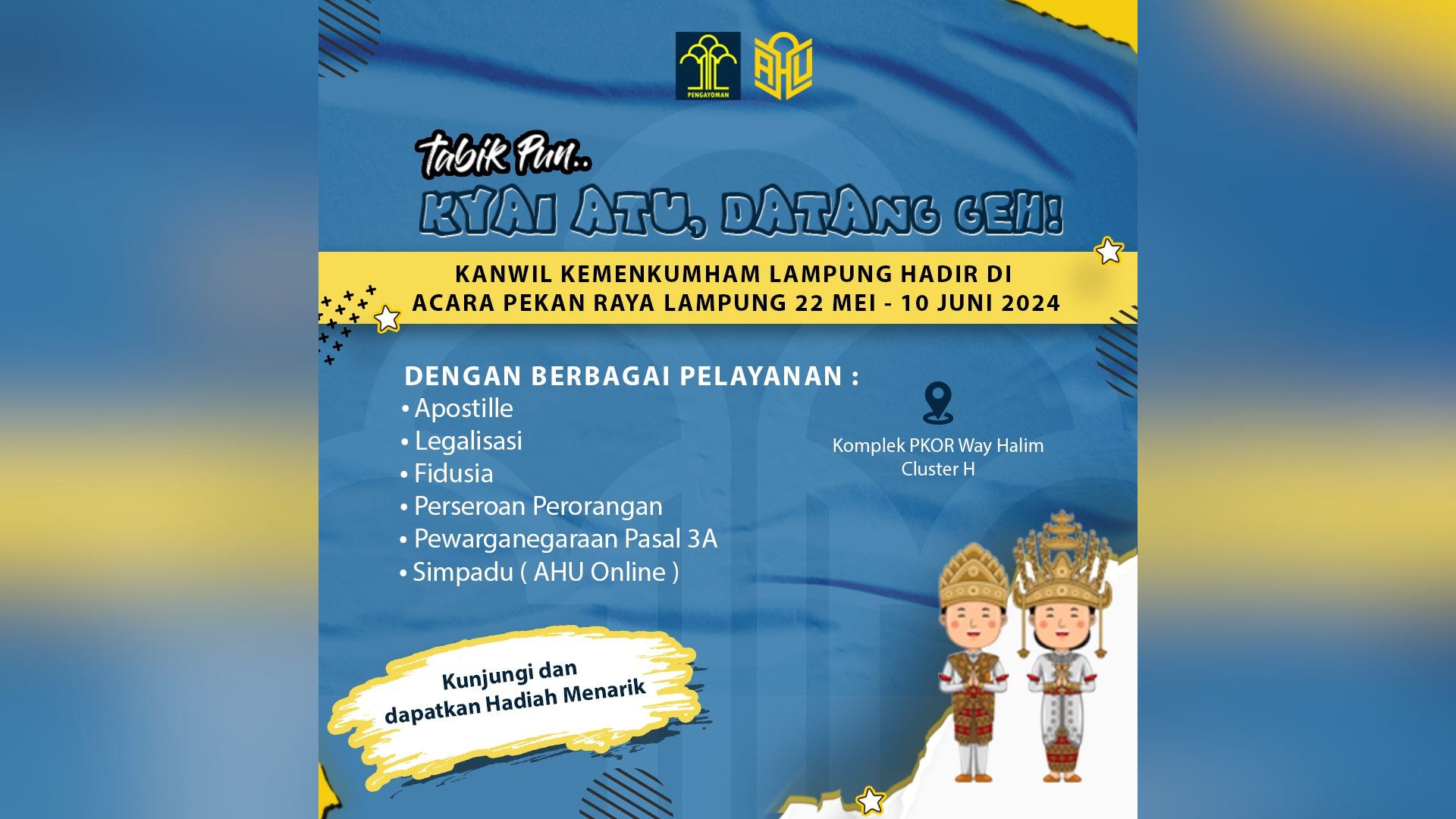 Datang ke PRL? Jangan Lewatkan Stand Kemenkumham Lampung