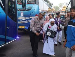 Polres dan Dishub Lamsel Gelar Ramp Check Kendaraan Haji