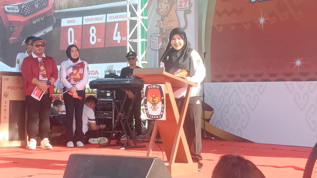Eva Dwiana Hadiri Peluncuran Jingle dan Maskot Pilkada 2024