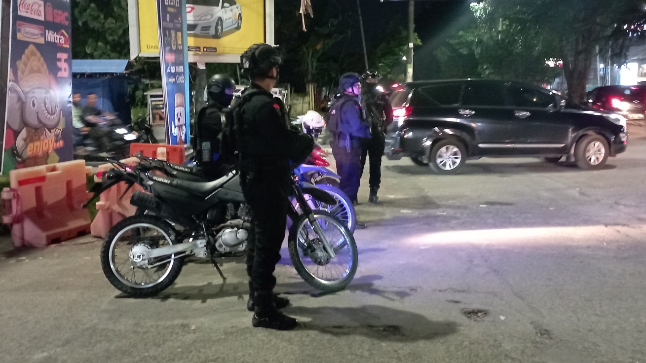 Antisipasi C3, Gegana Lampung Turun ke Jalan