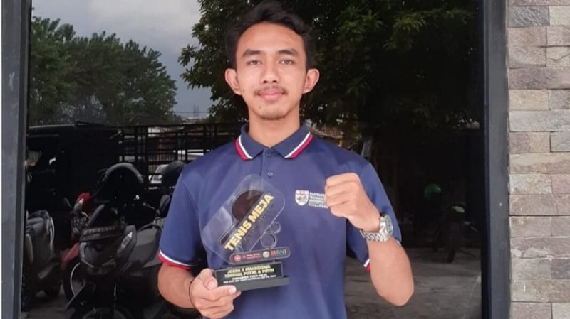 Mahasiswa Unila Juara 3 Tenis Meja di Baturaja