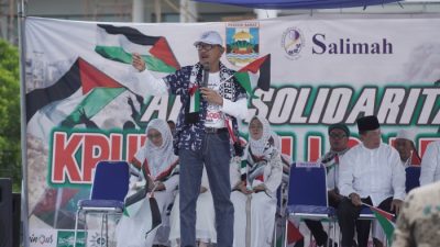 Agus Istiqlal Pimpin Aksi Solidaritas Peduli Palestina di Pesisir Barat