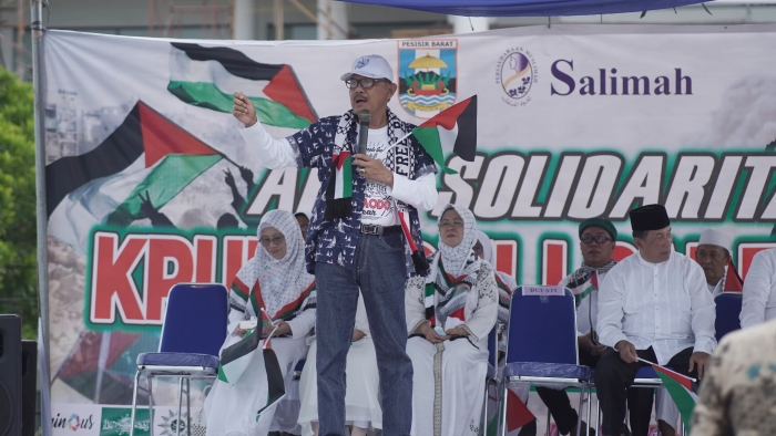 Agus Istiqlal Pimpin Aksi Solidaritas Peduli Palestina di Pesisir Barat