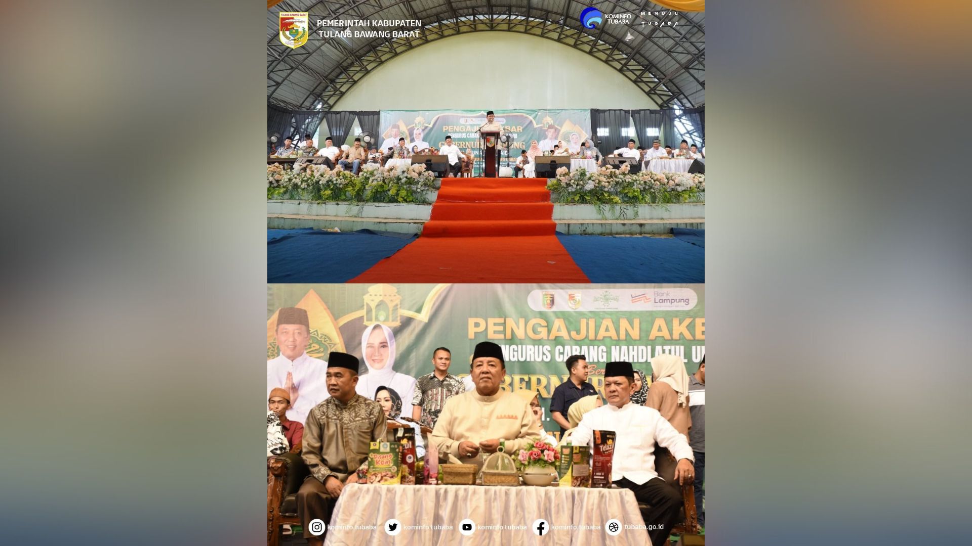 Gubernur Arinal-Pj Bupati Firsada Perkokoh Silaturahmi di Pengajian Akbar Tubaba