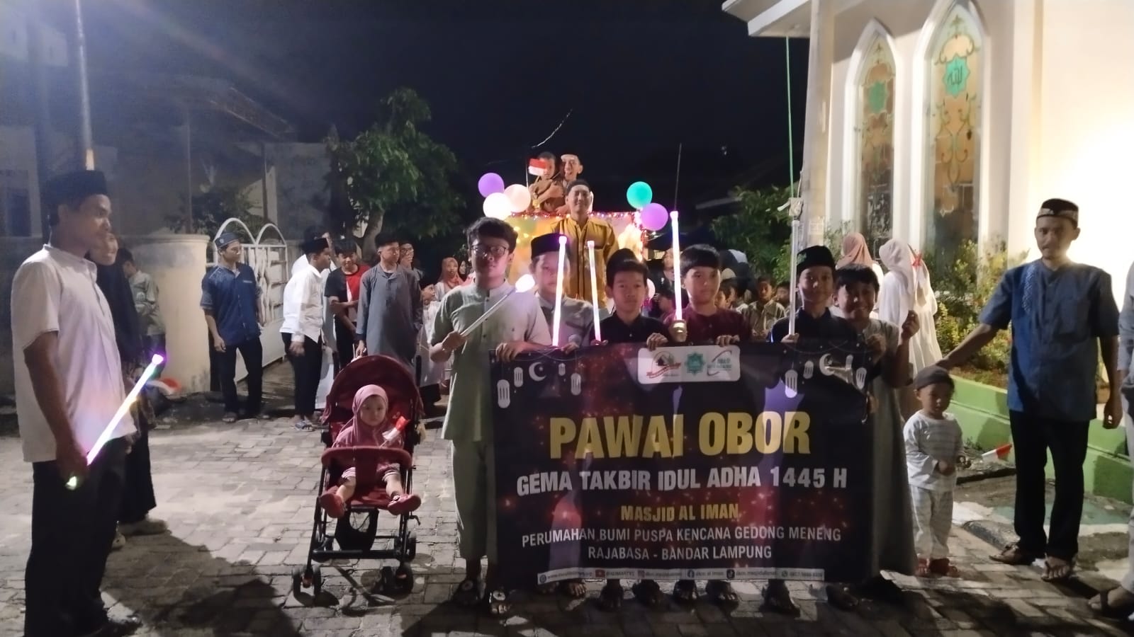 Warga Bumi Puspa Kencana Bandarlampung Bersatu dalam Pawai Takbir Idul Adha