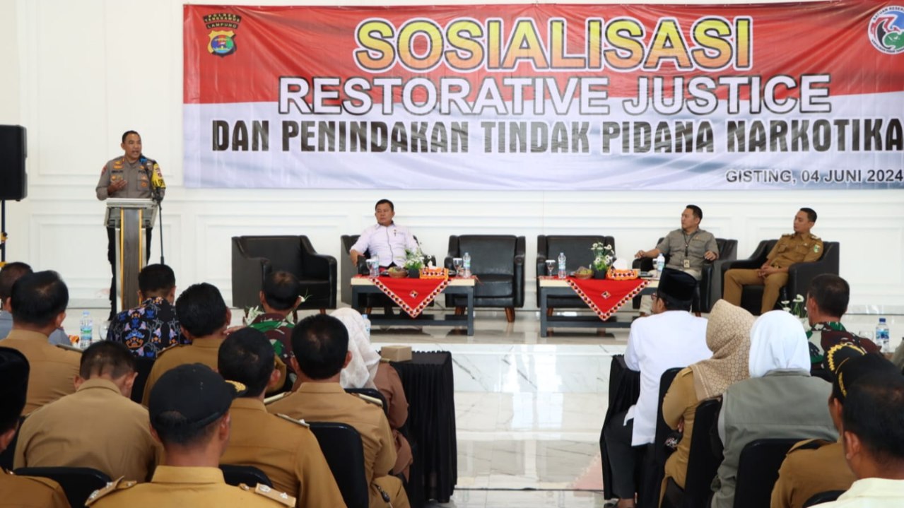 Polres Tanggamus Sosialisasi Restorative Justice dan Anti Narkotika