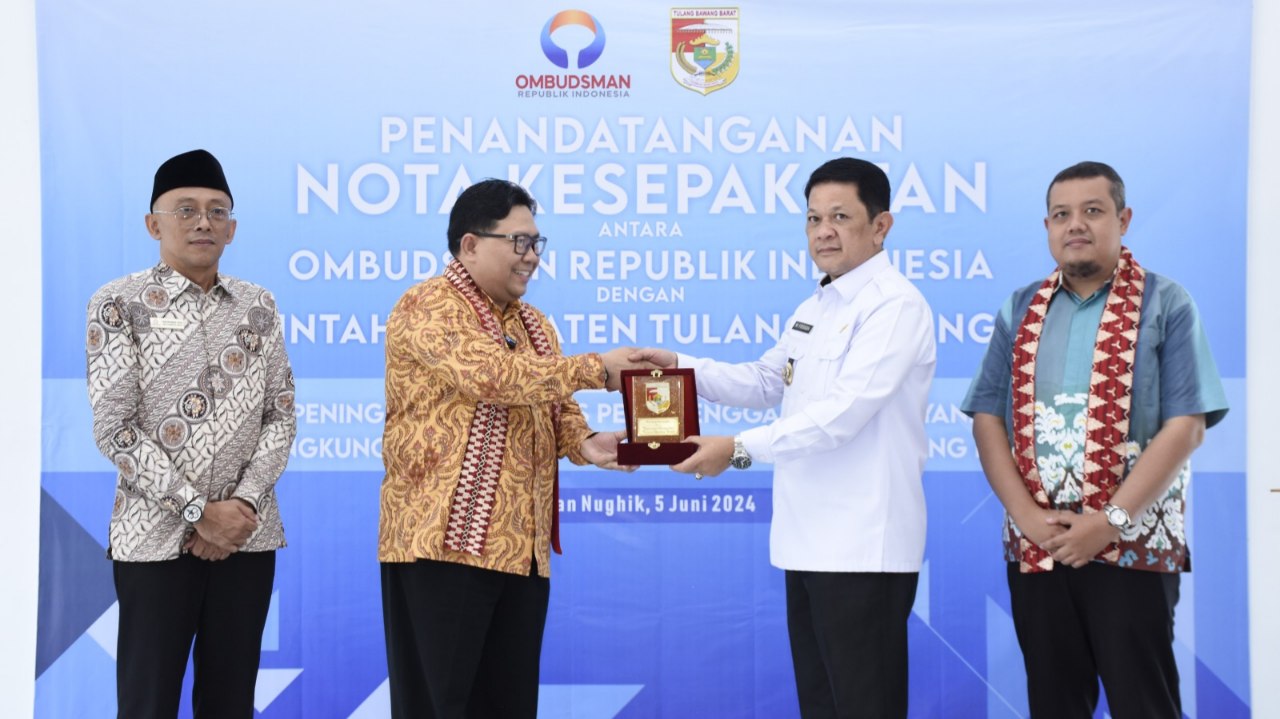 Pemkab Tubaba-Ombudsman RI Teken MOU Tingkatkan Pelayanan Publik