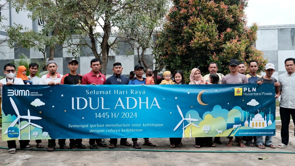 Semangat Berkurban: PLN Nusantara Power UP Bandarlampung Bagikan 3 Sapi dan 4 Kambing