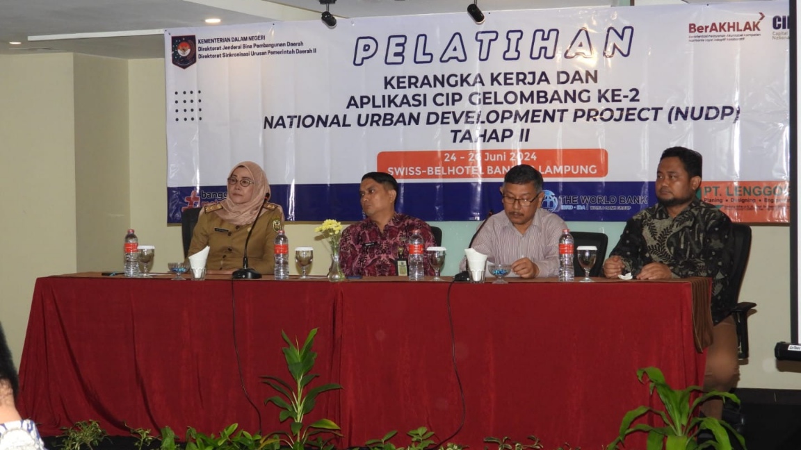 Pemkot Bandarlampung Gelar Pelatihan CIP-NUDP, Perkuat Perencanaan Pembangunan