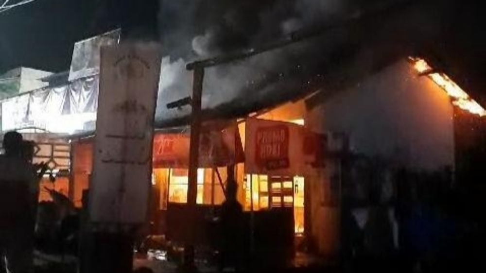 Gegara Lupa Matikan Kompor, Dua Ruko di Gunter Bandarlampung Ludes Terbakar