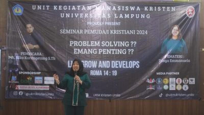 UKM Kristen Unila Dorong Pemuda Hadapi Tantangan Hidup dengan Iman yang Kuat