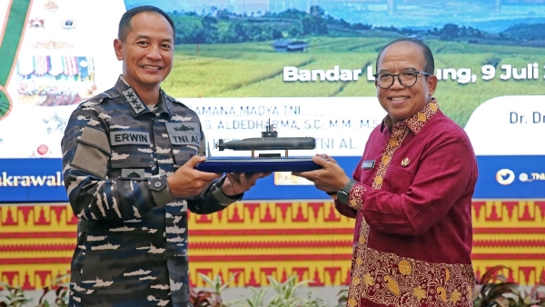 Pj Gubernur Samsudin dan Wakasal TNI AL Sinergi Bangun Lampung