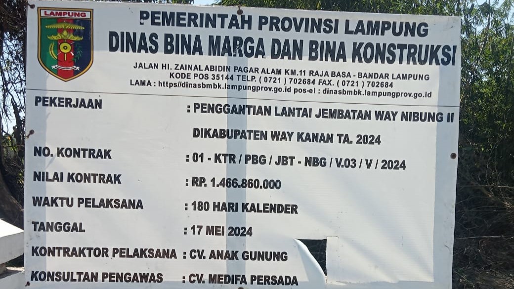 Pasca Ambruk Jembatan Way Nibung II Waykanan Akhirnya Diperbaiki