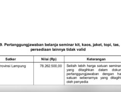 Souvenir Seminar KPU Lampung Boros Rp78 Juta, BPK RI: Kembalikan!