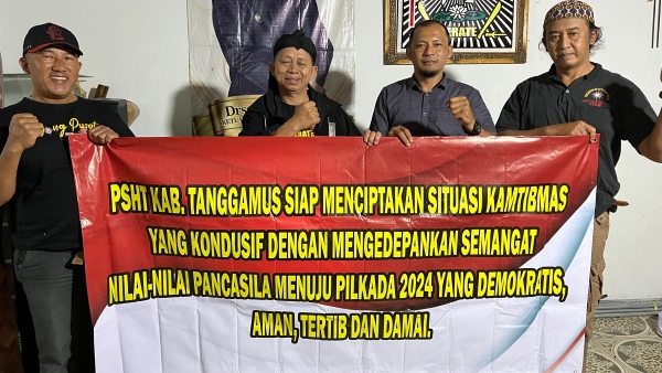 Peduli Demokrasi, PSHT Tanggamus Komitmen Jaga Kondusifitas Pilkada 2024