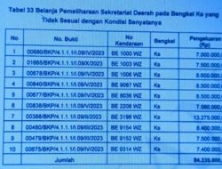 BPK Temukan Bukti Pembayaran Fiktif Kendaraan Dinas Waykanan