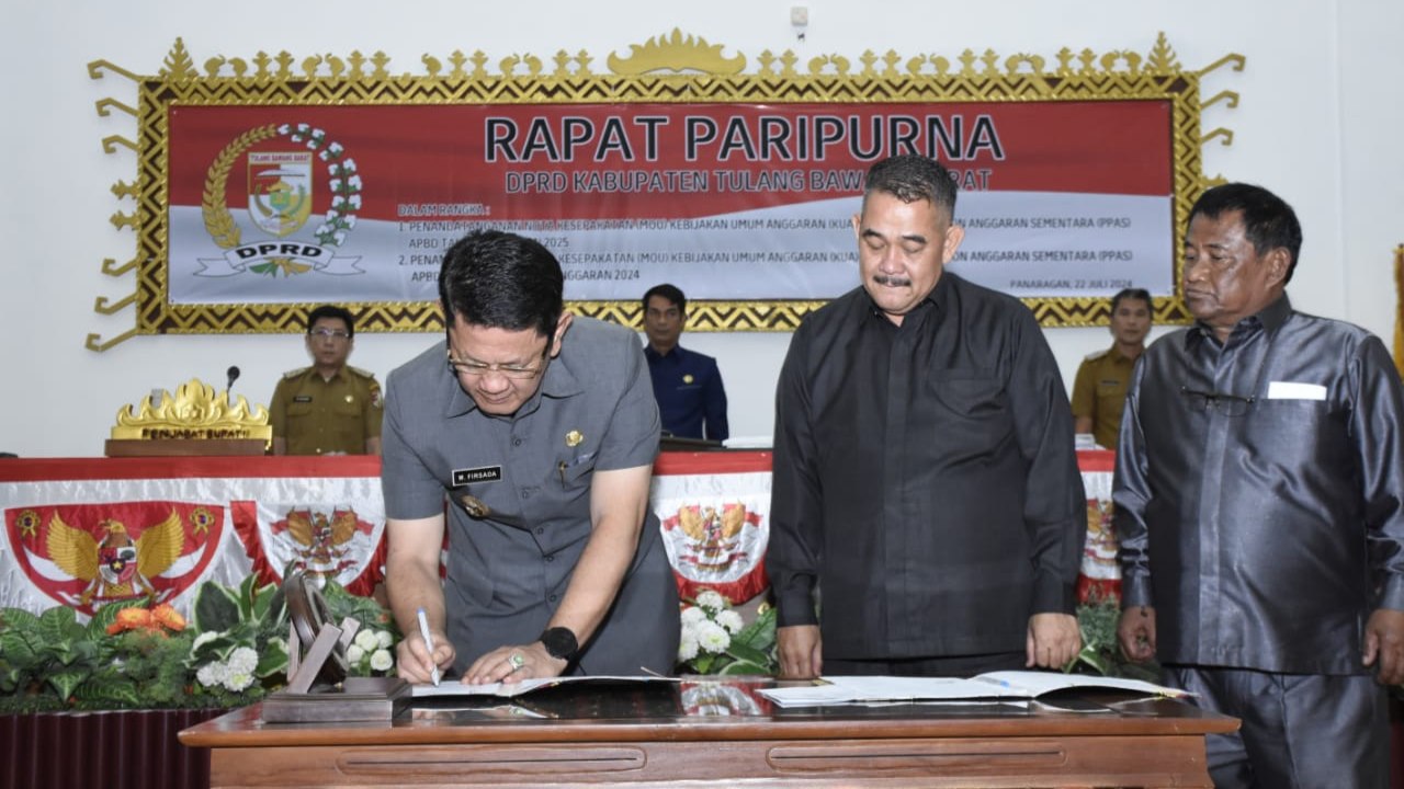 APBD Tubaba 2024 Berubah: KUA-PPAS Baru Ditandatangani Pj Bupati dan DPRD