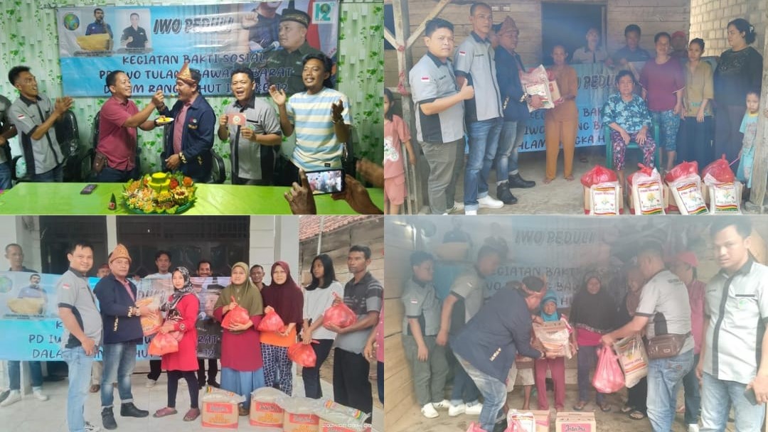 IWO Tubaba Rayakan HUT ke-12 dengan Bagi-bagi Sembako ke Warga Kurang Mampu